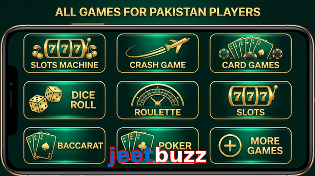 Main screen of Jeetbuzz games page for PK players